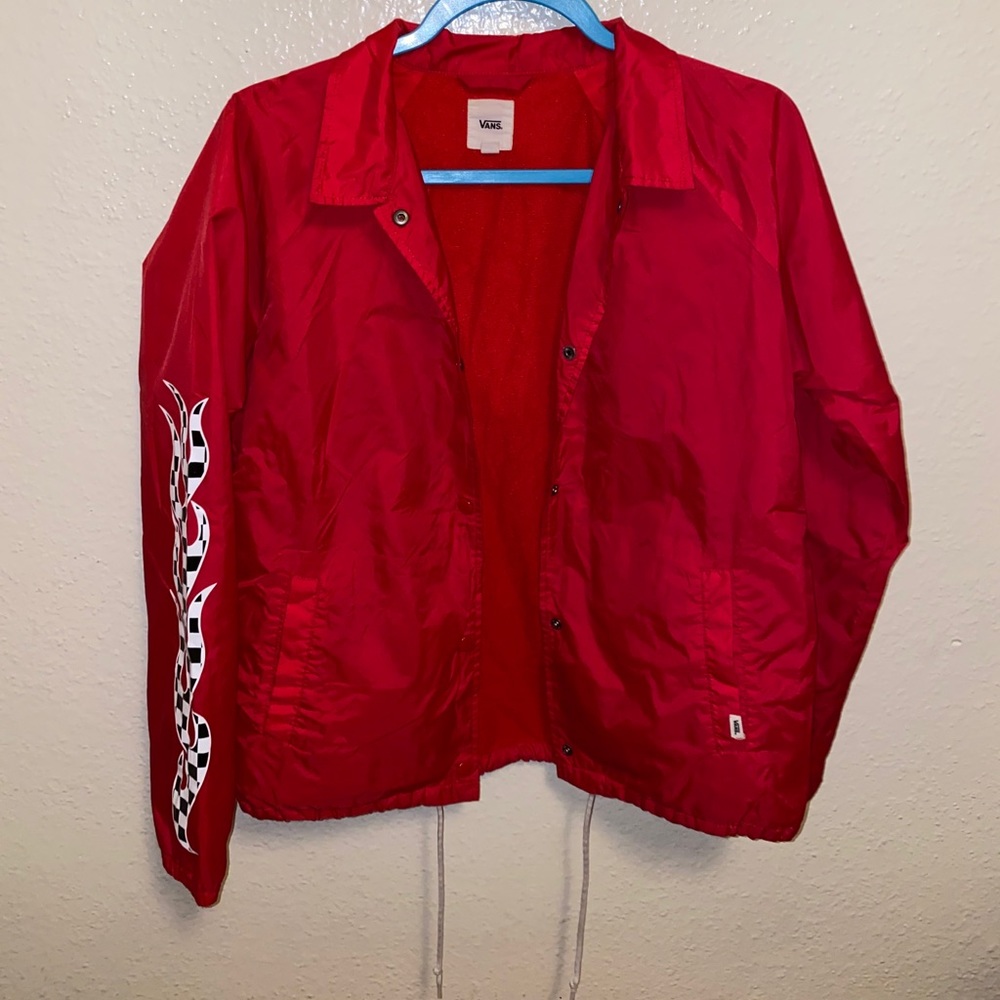 Red Vans Windbreaker